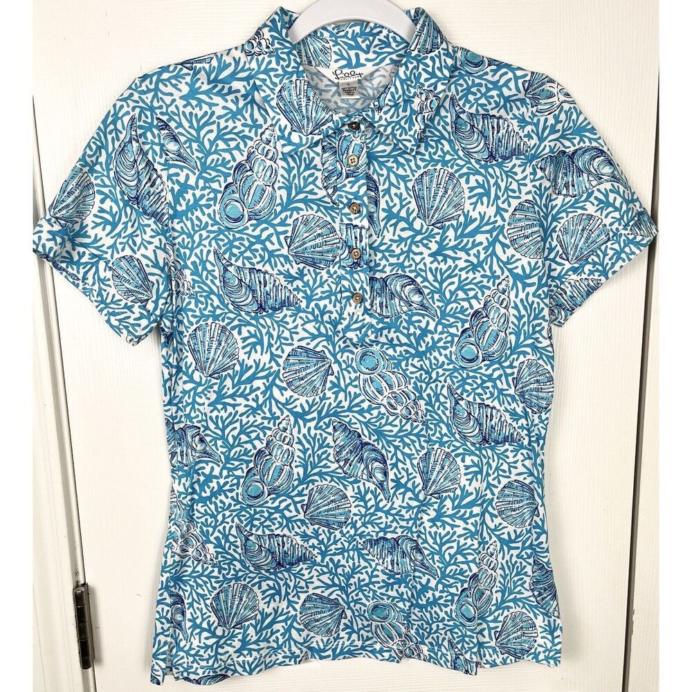 Vintage Lilly Pulitzer Blue and White Short Sleeve